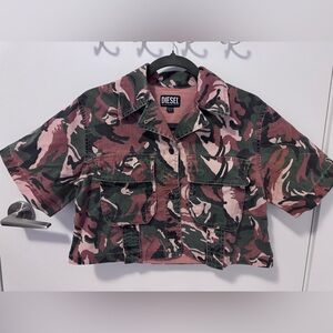 Diesel Pink and Green Camouflage Jacket